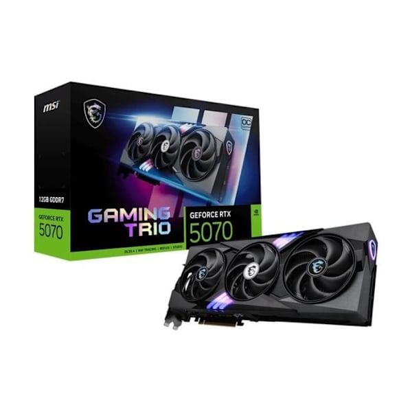MSI - Sisäinen näytönohjain - GeForce RTX 5070 12G GAMING TRIO OC musta
