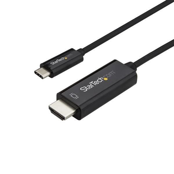 StarTech.com 1 m USB-C - HDMI 4K 60 Hz -sovitinkaapeli - USB Type-C - HDMI -kaapeli mustana (CDP2HD1MBNL)