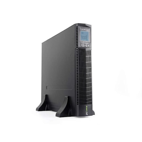 Green Cell® UPS Online Strømforsyning Inverter 2000VA (1800W) med LCD-skærm 4 x 12 V/9 Ah 6X IEC320 C13-10A Sort