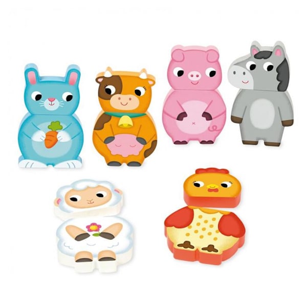 Goula - Farm Animals Magnetic Puzzle Flerfärgad