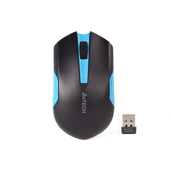 A4Tech G3-200N tietokonehiiri - Langaton - Optiikka 1000 DPI musta, Sininen