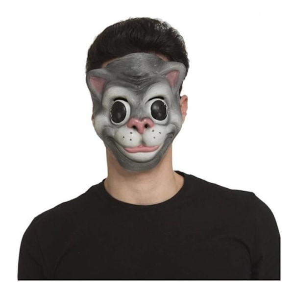 Smilende kattemaske - Disfrazzes - One Size - Flerfarvet - Blandet - Grå