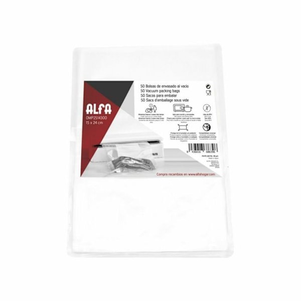 Alfa tyhjiöjärjestelmä - 0MP2514300 - Tyhjiöpussit 15 24 cm Muovi