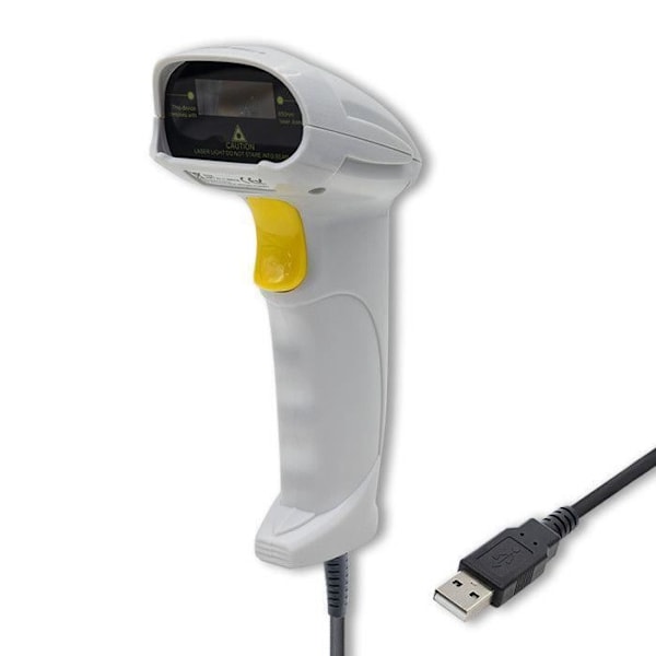 Qoltec Scanner laser 1D USB Hvid - 50877