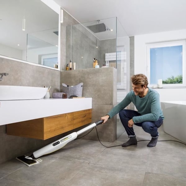 KARCHER SC 3 Upright EasyFix - Höyrymoppi - 1600W - Nopea lämmitin 30s - Puhdistaa 60 m² - Poistaa jopa 99,99 % virusista