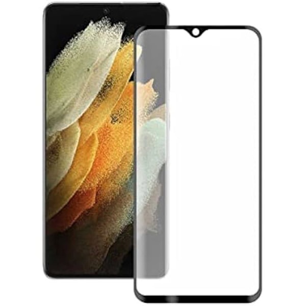 Skärmskydd - KSIX - Galaxy S21 Ultra - 9H härdat glas - Svart - Reptålig Svart