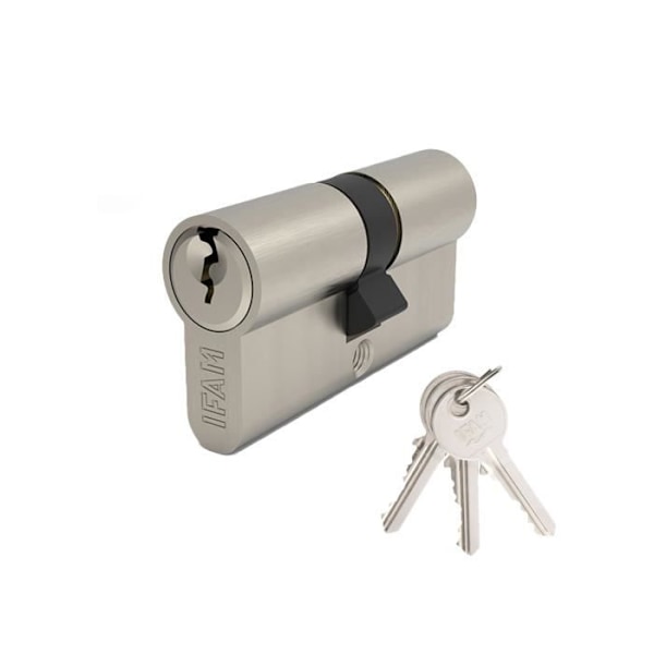 Startcylinder - GENERIC - STS3030 Nickel - 30x30mm - 6 stift - 3 nycklar ingår Nickelpläterad