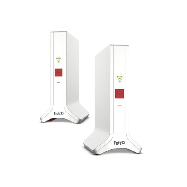 AVM FRITZ!Mesh Set 4200 Wi-Fi 6 -kaksoisjakelu 4200 Mbit/s 2-pakkaus Punainen/Valkoinen