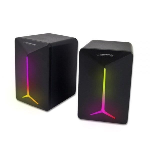 Esperanza Rainbow Frevo EGS105 2.0 computerhøjttalere med LED-baggrundsbelysning 5 W
