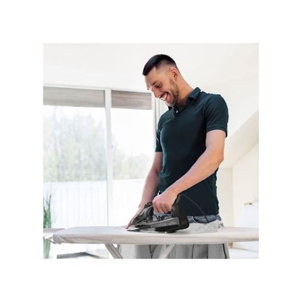 BLACK & DECKER - Strygejern - 2800W - 45gr/mn - damptryk 170gr/mn - blå/sort - BXIR2805E Svart