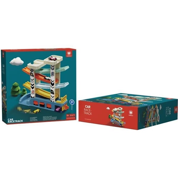 Cirkuit Automobile - TOP BRIGHT - 4 Racer biler - 4 Ramper - 2 Parkeringsniveauer - Tankstation