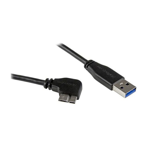 STARTECH Ohut Micro USB 3.0 -kaapeli - USB-A - Micro-B, oikea kulma - M/M - 1 m