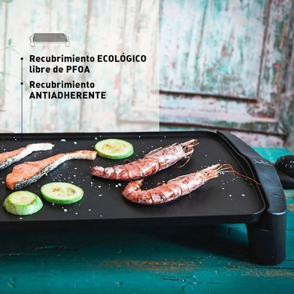 Grill och grill - JATA - GR-555A - 2500W - Svart - rektangulär yta Svart