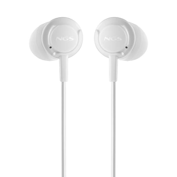 In-ear hörlurar - NGS - CROSS DRIFT VIT - Mikrofon - Volymkontroll - Röstassistent Vit