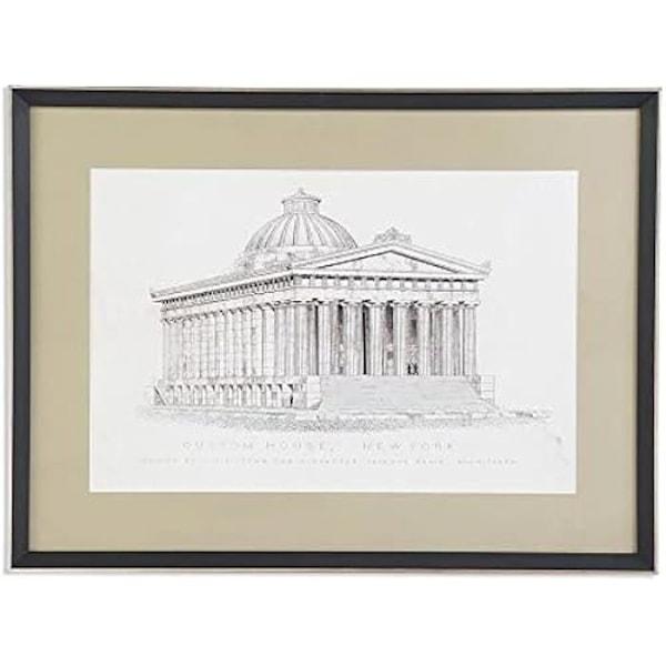 Bord - DKD HEMINNREDNING - Standardbild - Svart och Beige - Glas - 79 x 3 x 59 cm Schwarz