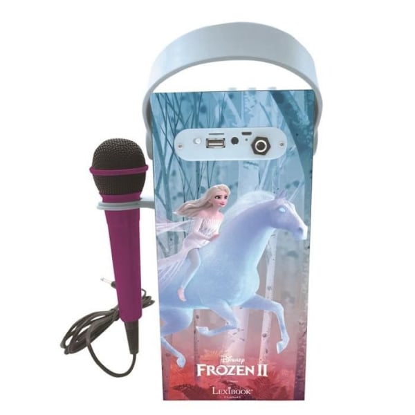 Karaokehögtalare för barn - LEXIBOOK - Fryst - Bluetooth V5.0 - Ljuseffekter blått och lila
