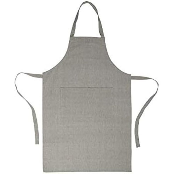 Förkläde - ANDREA HOUSE - Stone Grey - 100% Ekologisk bomull - Maskintvättbar - Praktisk ficka stengrå
