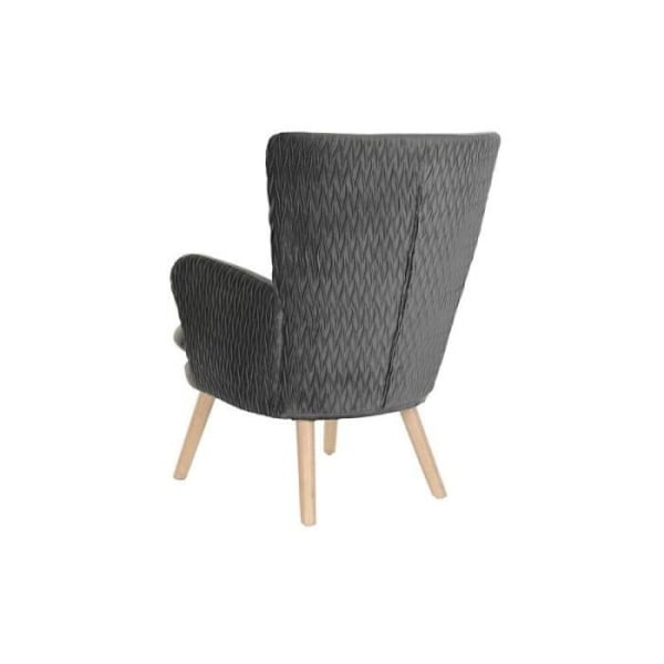 Thyann Sæde Naturligt Træ Polyester Mørkegrå (66 x 67 x 92 cm)