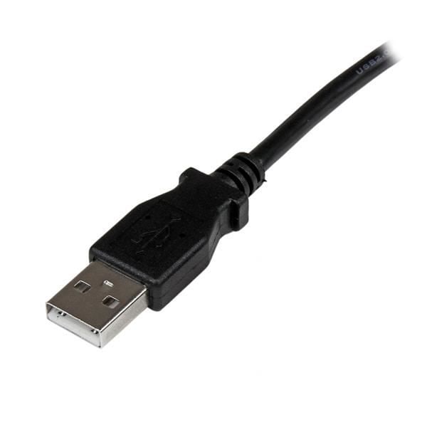 USB 2.0 - STARTECH - Tyyppi A Tyyppi B - 2 m - Vasemmalle kulma - Musta