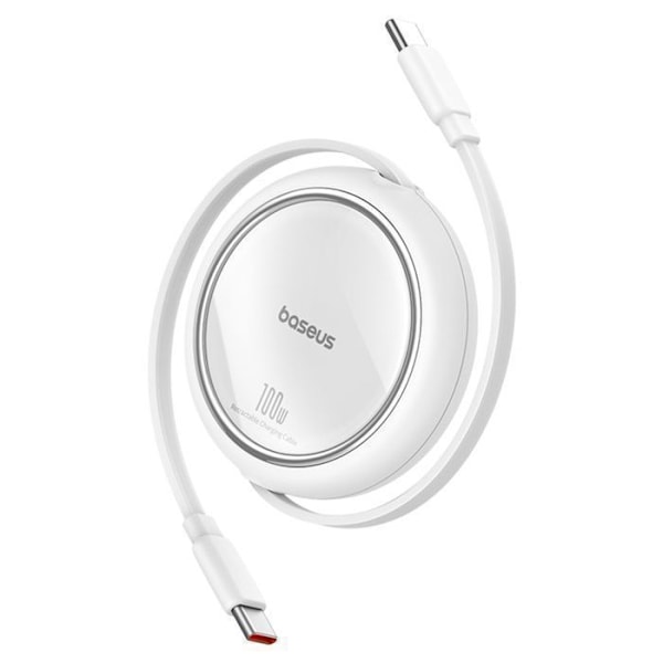 Tieto kaapeli - BASEUS - Free2 Draw Mini - Tyypiltä C tyypille C - 100 W - 1 m - Valkoinen