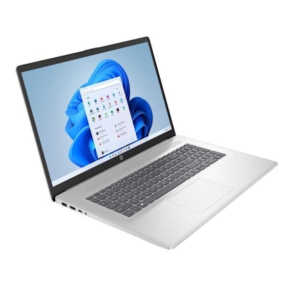 HP 17-cp0048nf Kannettava Tietokone - Windows 11 - 17,3" FHD IPS - Ryzen 7-5700U - RAM 16Go - Tallennus 512Go SSD - AMD Radeon Graphics - AZERTY