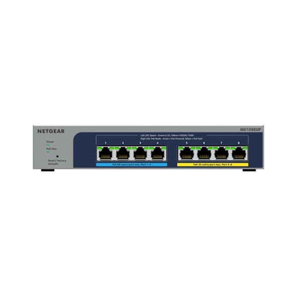 Kytkin - Netgear - MS108EUP - 8 Porttia - Gigabit Ethernet - 2 vuoden takuu
