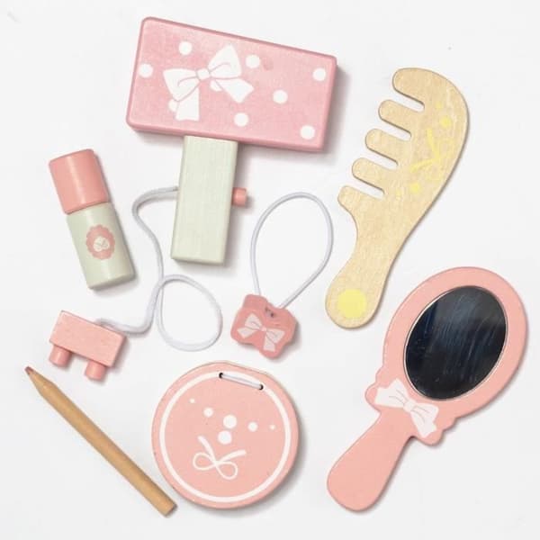 Beautycase. träleksak Ros