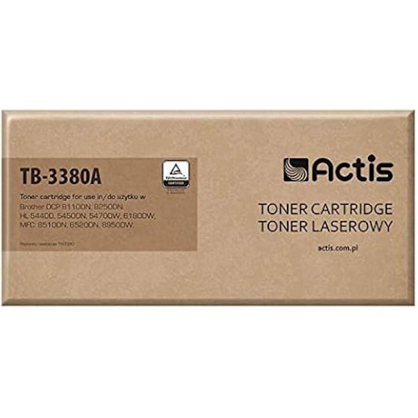 Cartouche de toner ACTIS - Brother Printer TN-3380 - Sort - Kapacitet 8000 sider