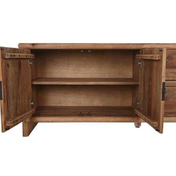 TV-möbel - DKD Home Decor - Återvunnet trä - 156 x 44 x 65 cm - Orientalisk design - Vit
