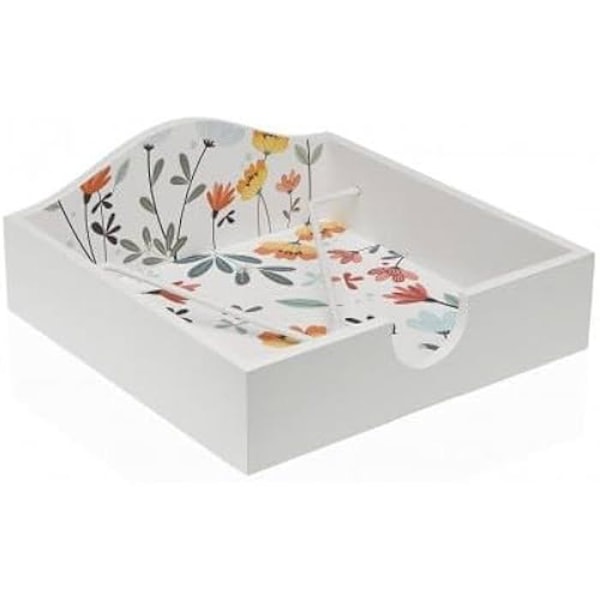 Selene servietholder i MDF træ 18 x 7 x 18 cm - VERSA - Flerfarvet mångfärgad
