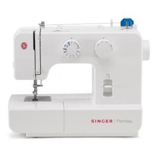 Symaskin - SINGER Promise 1409 - Vit - 4-stegs knapphål - 9 stygnmönster - Fri hand