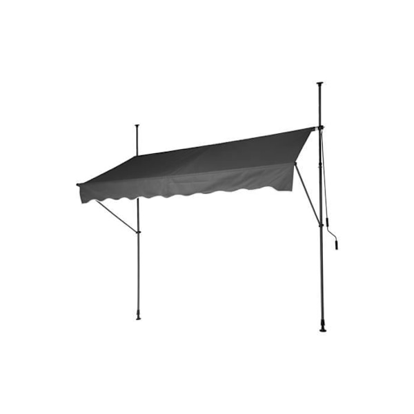 Justerbart Markis - GENERISK - 250x120cm - Färg Grå - För Vuxna Grå