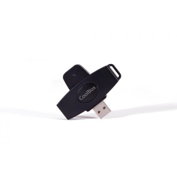 COOLBOX DNI-E POCKET2 4.0 ekstern læser - Hvid - USB 2.0 - 2 års garanti Sort