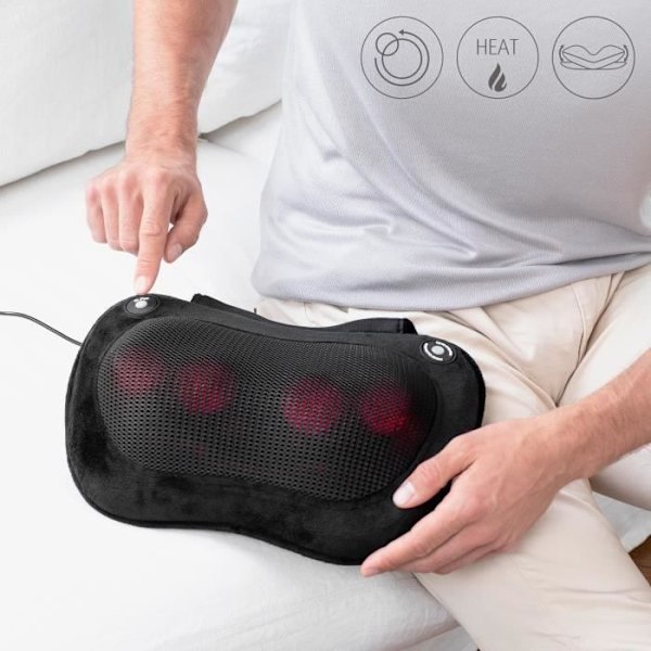 MEDISANA MC 850 - Shiatsu-hierontatyyny hartioille, selkään, jaloille ja niskaan - 2 nopeutta - Lämpötoiminto - Joustava pehmuste