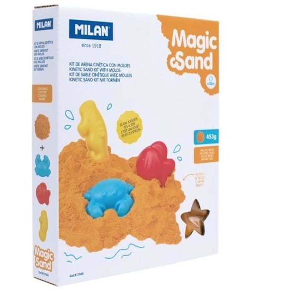 Legesæt - Milano - 917545 - Magisk sand - 453g - 3 forme - Fra 5 år