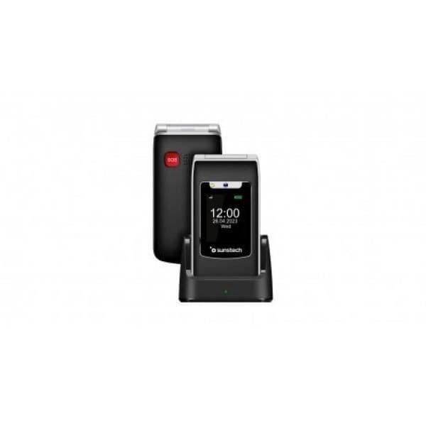 Seniortelefon - SUNSTECH - CELT23 - Klappdesign - Stora knappar - SOS-knapp