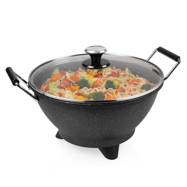 Elektrisk wok Princess Stir-Fry - PRINCESS - Sort - 1400 W - 7 liter - Justerbar termostat op til 250°C Svart