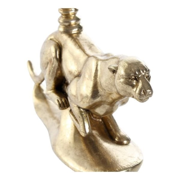 Kattovalaisin - DKD Home Decor - Leopardi - Hartsia - 25 x 6 x 14 cm - Kultainen gyllene