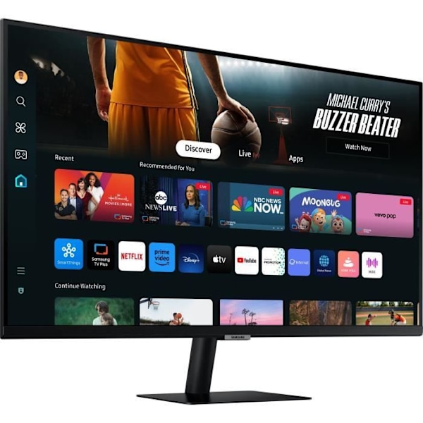 PC-skærm - SAMSUNG - SMART MONITOR M7 DM700 - 32" UHD 4K - VA panel - 60Hz - HDR10 - USB-C 65W - HDMI - Højttalere - Sort