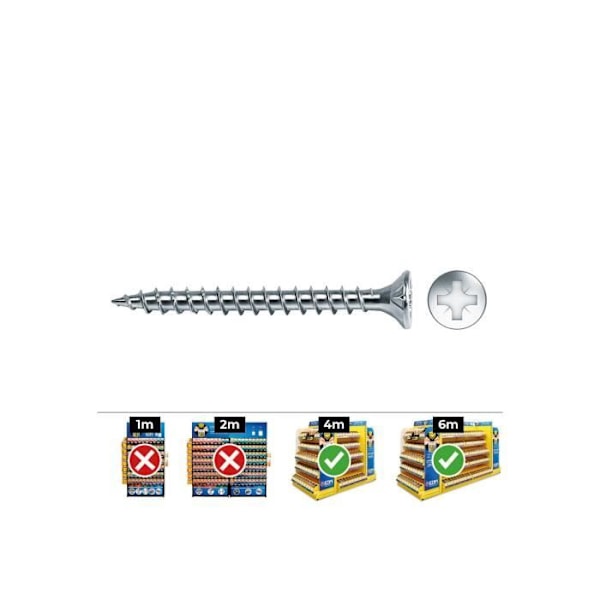 GENERIC - Fresh Wood Screws. Pozi Din Vlox 3x20 Zink. + Lub. Box 1000 Uni. Celo