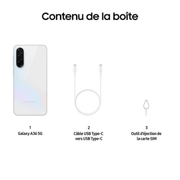 SAMSUNG Galaxy A36 5G älypuhelin 256 Gt Valkoinen Vit