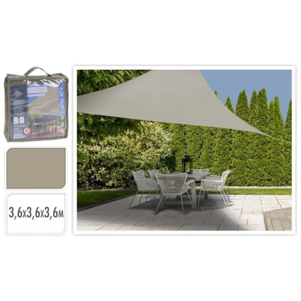 ProGarden Shade Cloth 3,6x3,6x3,6 m Sand Trekant