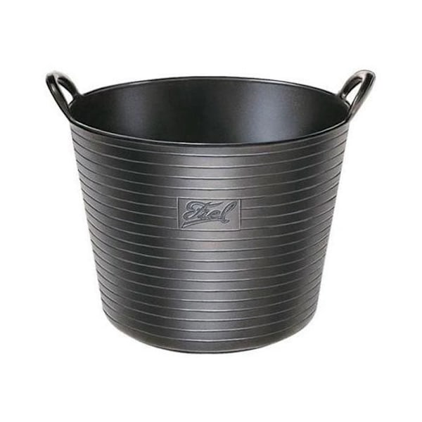 Plastic bucket - Ekkia - Black - With handles - Unisex - Durable Svart