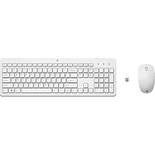 HP 230 Wireless Combo Keyboard Black White QWERTY
