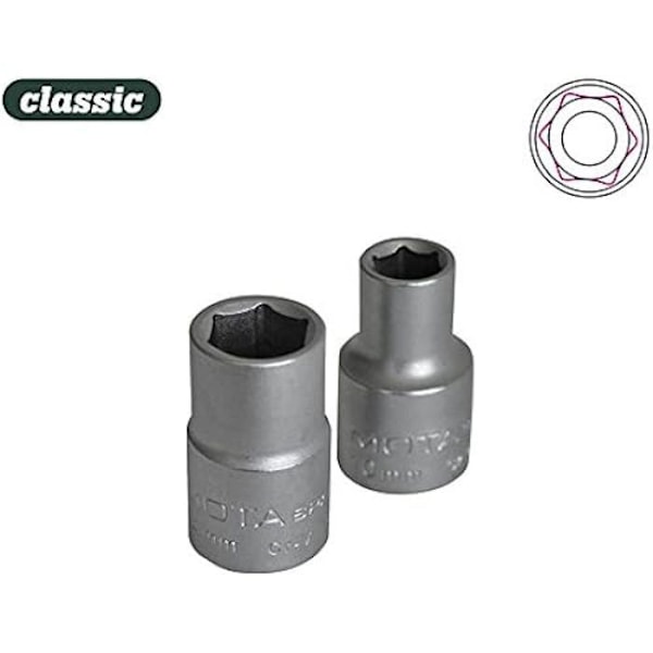 Bocallave Hex Recessed 1-2" - Mota Outils - 89116 - Silver - 26 mm silver-