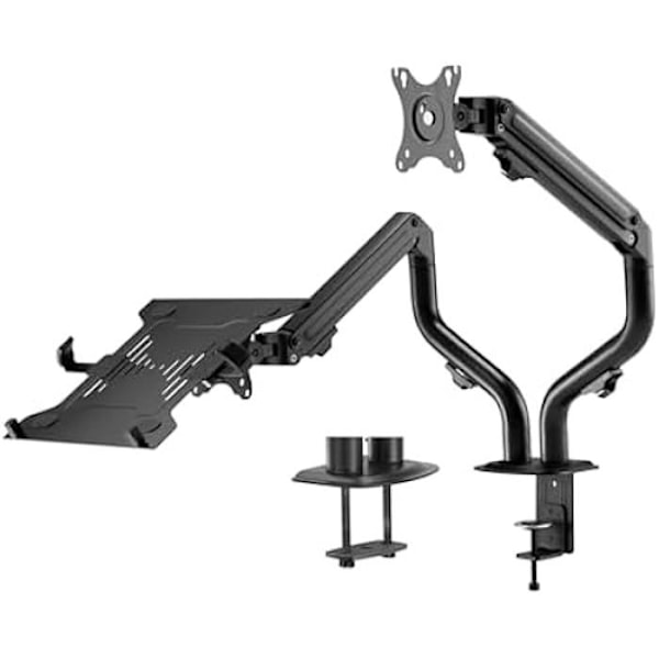 Bordstøtte - AISENS - DTL32TSR-195 - 3 drejepunkter - 2 arme - 8Kg Sort