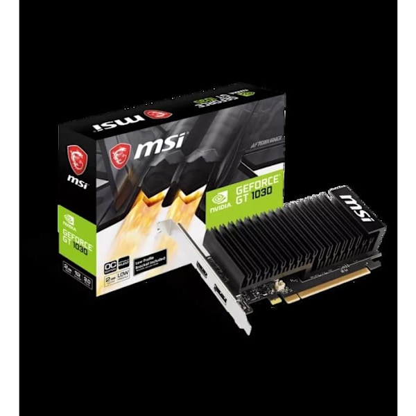 Näytönohjain - MSI - GeForce GT 1030 - 4 Gt GDDR4 - PCI Express 3.0 - Aktiivinen jäähdytys