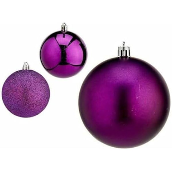 Joulukorut - Ei määritelty - 12 kpl setti - Violetti - Muovi - 8 cm Lila