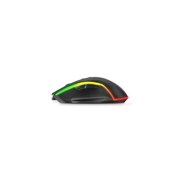 Gamingmus med LED Krom Keos 6400 dpi RGB Sort