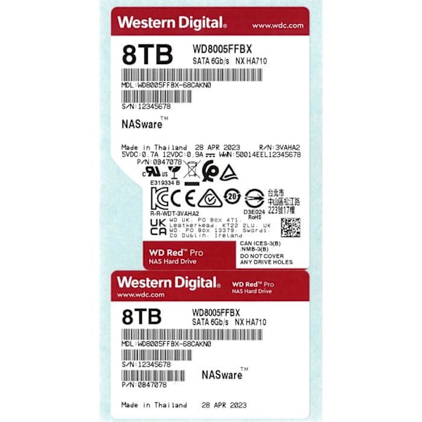 WD Red Pro WD8005FFBX - disk